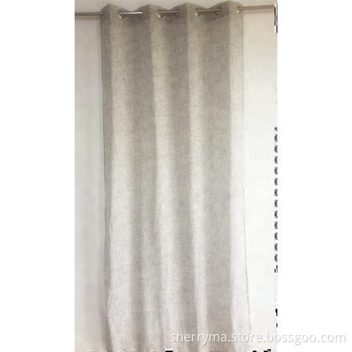 Hotel Chemical Embroidery Linen Curtain Fabric